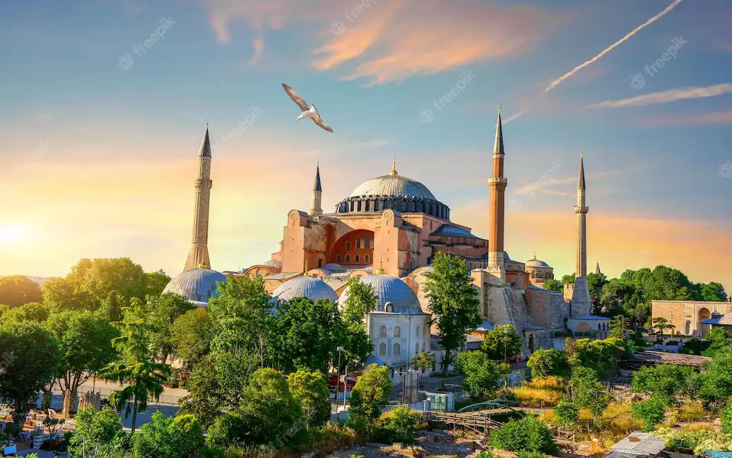İstanbul Ayasofya Camii Mükemmel Manzaralı Duvar Kağıdı