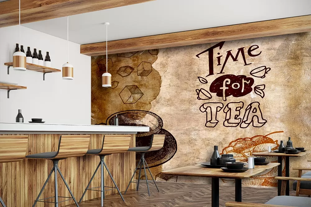 Çay ve Kahve Salonları Özel Tasarım Duvar Kağıdı