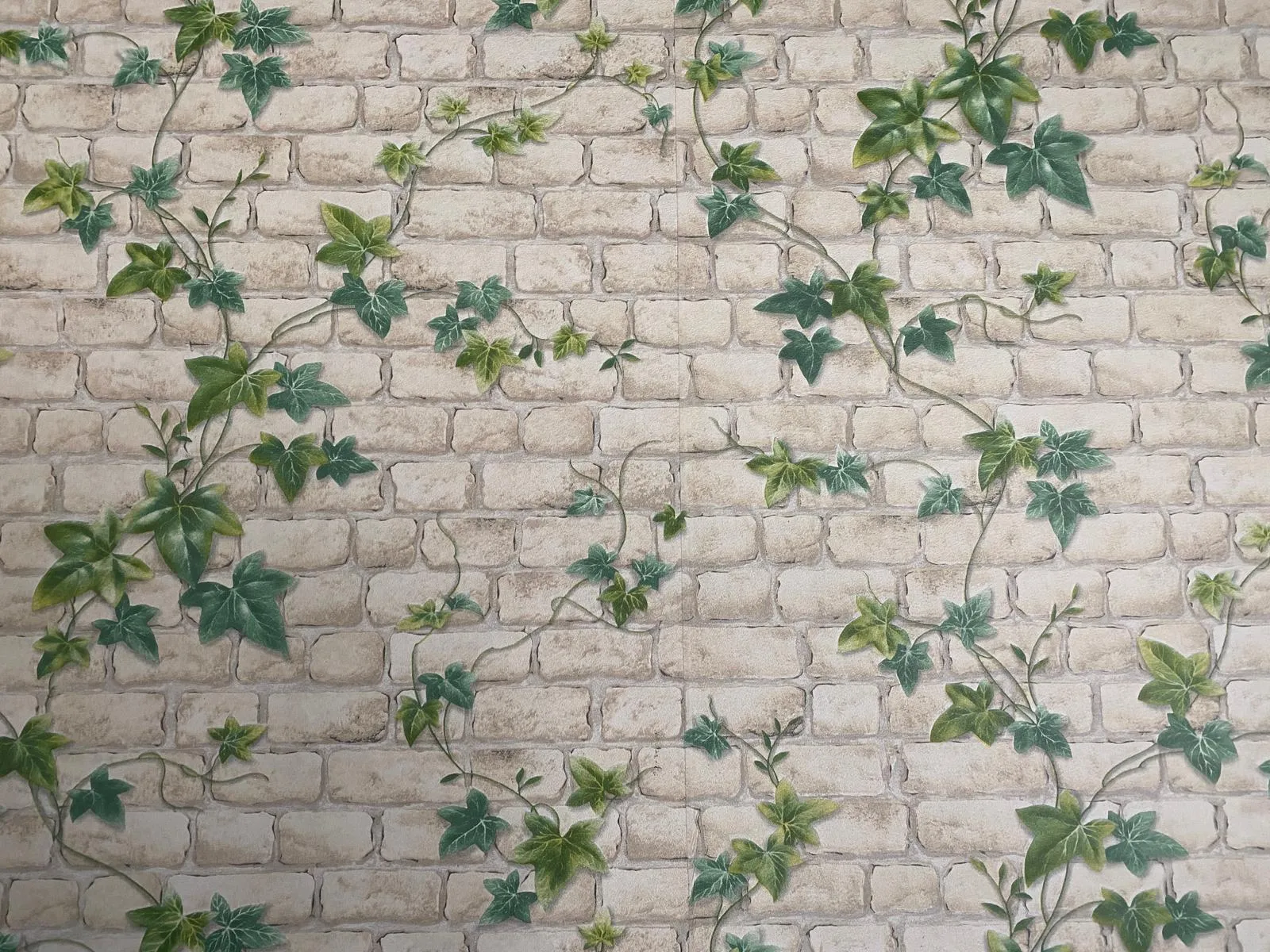 Sarmaşık Yapraklı Taş Desen Duvar Kağıdı 16 m²