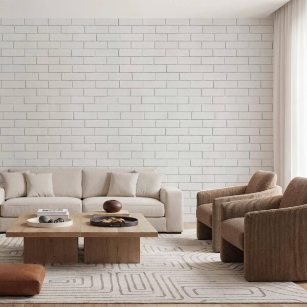 Beyaz Tuğla Duvar Kağıdı