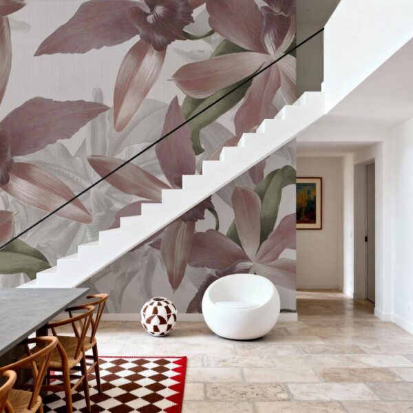 Büyük Orkideler Sepya Duvar Kağıdı