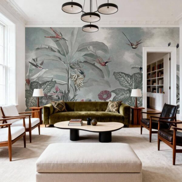 Cennet Kuşları Mavisi Duvar Kağıdı