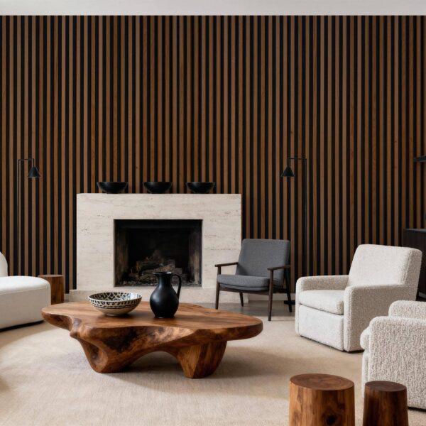 Çıtalı Ahşap Panel Duvar Kağıdı