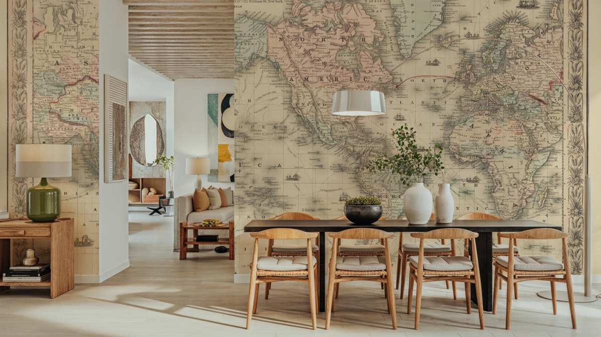 Colton'ın 1858 Dünya Haritası Duvar Kağıdı