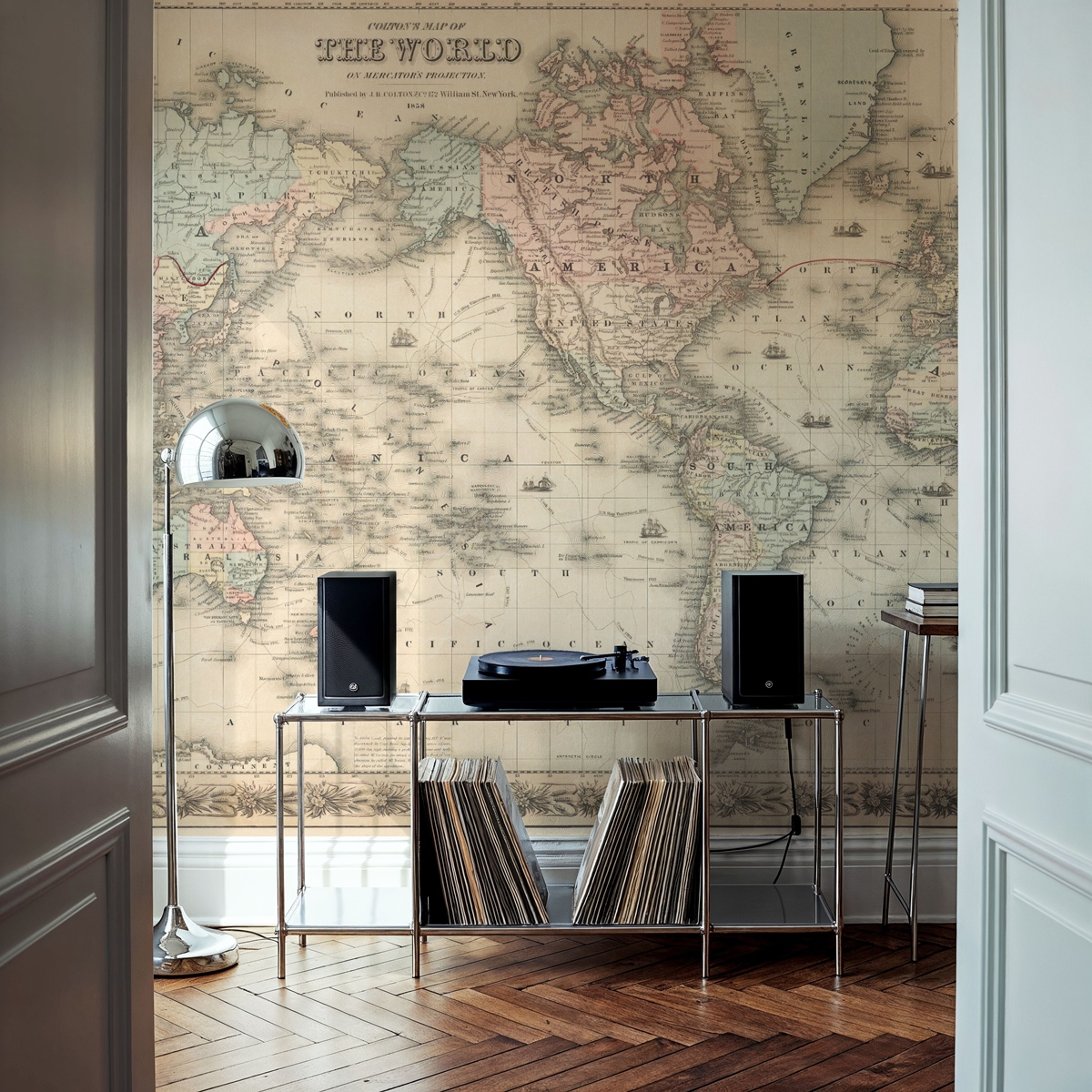 Colton'ın 1858 Dünya Haritası Duvar Kağıdı - Görsel 4