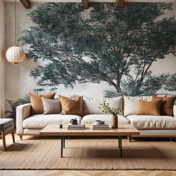 Eski Ağaç Koyu Bulutlu Duvar Kağıdı