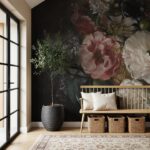 Gece Yarısı Bahçesi Çiçekli Duvar Kağıdı