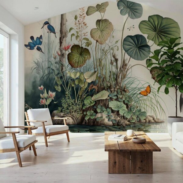 Nilüfer Yaprakları Durgun Gölet Duvar Kağıdı