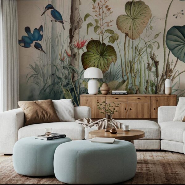 Nilüfer Yaprakları Durgun Gölet Duvar Kağıdı