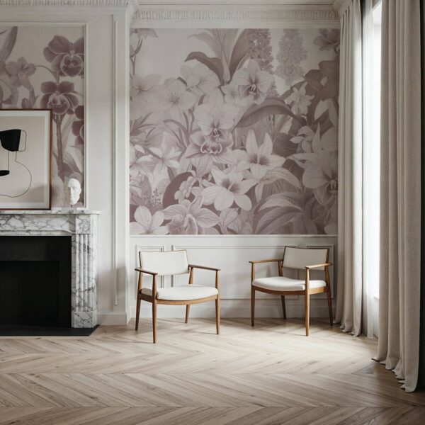 Orkidelerin Hassasiyeti Pembe Duvar Kağıdı