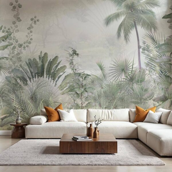 Palmiye Yeşil Yağmur Ormanı Duvar Kağıdı