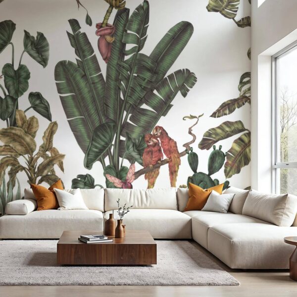 Papağanlar Ormanı Yeşil Duvar Kağıdı