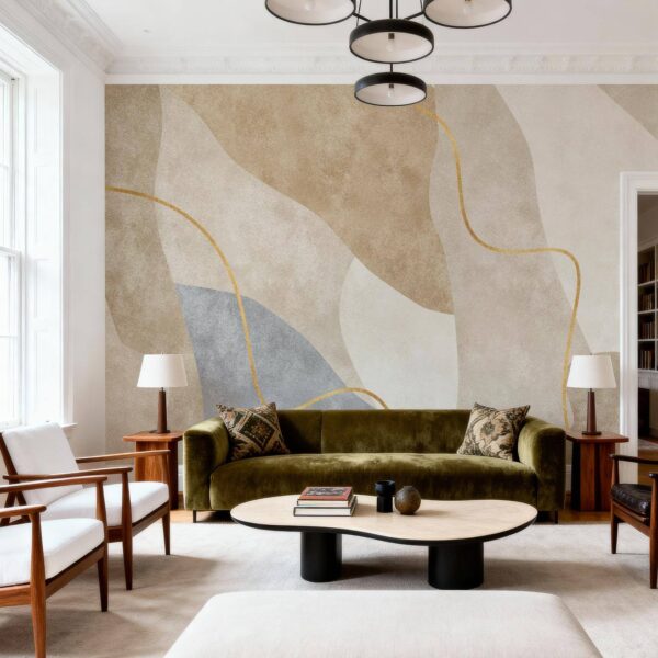 Parlak Kesim Bej Duvar Kağıdı