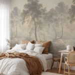 Sabahın Erken Saatlerindeki Orman Antika Duvar Kağıdı