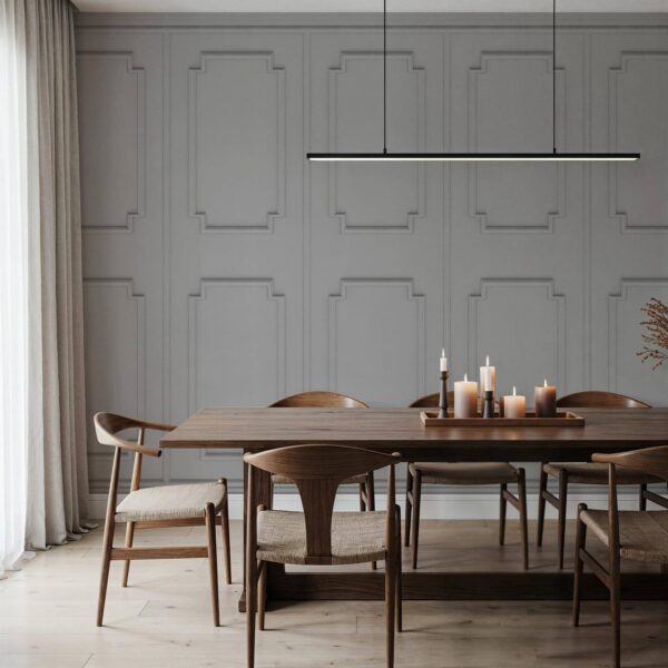 Sahte Duvar Paneli Kalıplama Açık Gri Duvar Kağıdı