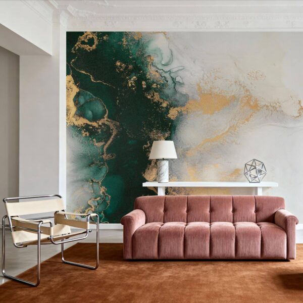 Serbest Akışlı Zümrüt Duvar Kağıdı