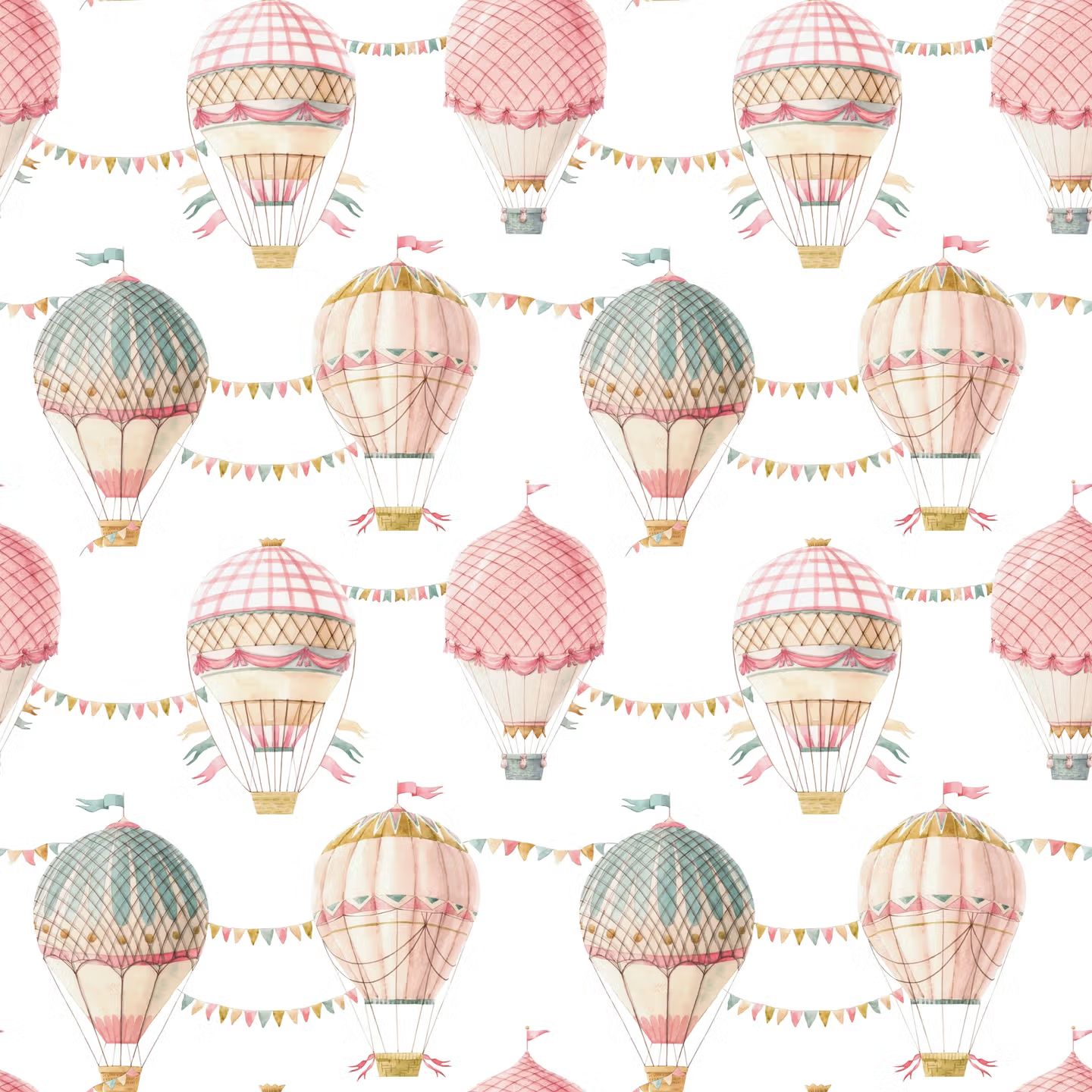 Sevimli Sıcak Hava Balonları Duvar Kağıdı (1)