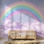 Sihirli Gökkuşağı Çocuk Odası Duvar Kağıdı