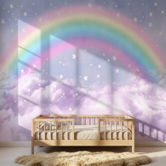 Sihirli Gökkuşağı Çocuk Odası Duvar Kağıdı