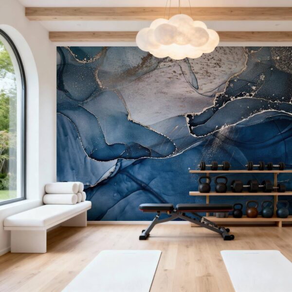 Sıvı Mavi Duvar Kağıdı