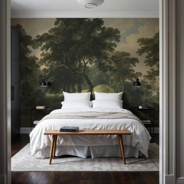 Tarihi Topraklar Orman Yeşili Duvar Kağıdı