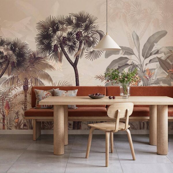 Tropikal Orman Gezintileri Sarı Duvar Kağıdı