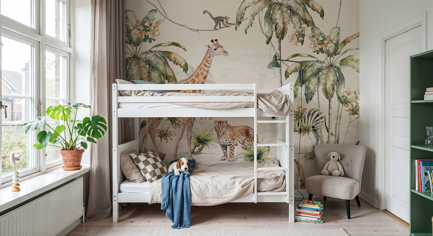 Vahşi Doğa Dostları Çocuk Odası Duvar Kağıdı