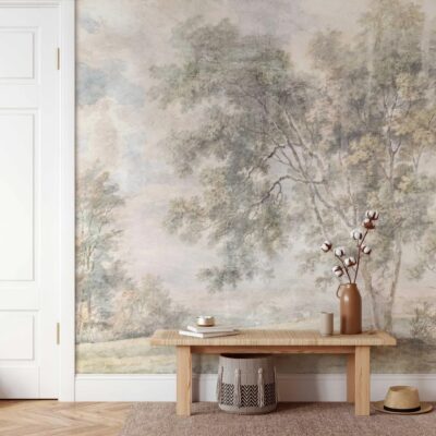 Zamansız Toprak Eskitilmiş Antik Manzara Duvar Kağıdı