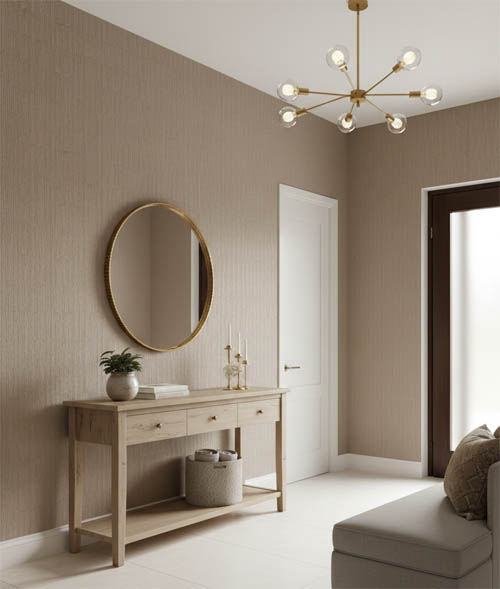 Bambu Cizgili Kabartmali Kahverengi Banyo Mutfak Duvar Kagidi Resim2 15194Jpg
