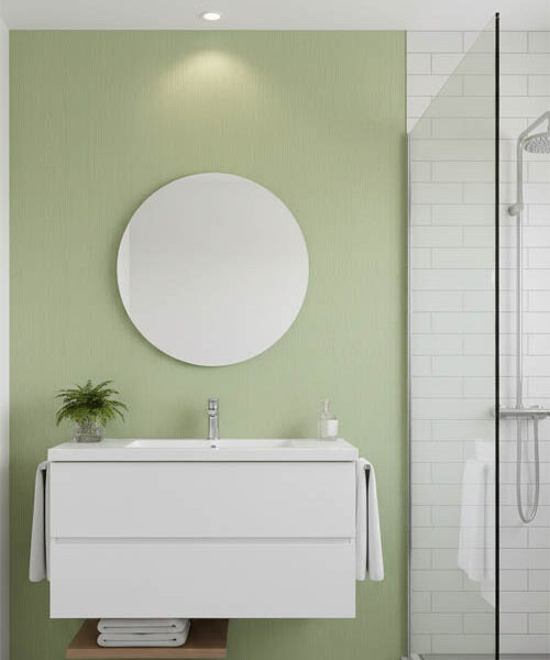 Bambu Cizgili Kabartmali Yesil Banyo Mutfak Duvar Kagidi Resim 15195Jpg
