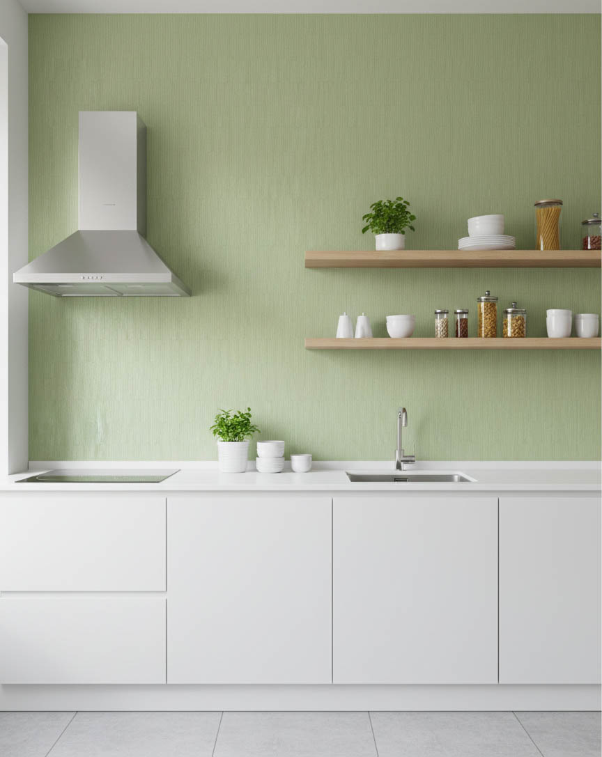 Bambu Cizgili Kabartmali Yesil Banyo Mutfak Duvar Kagidi Resim2 15195Jpg