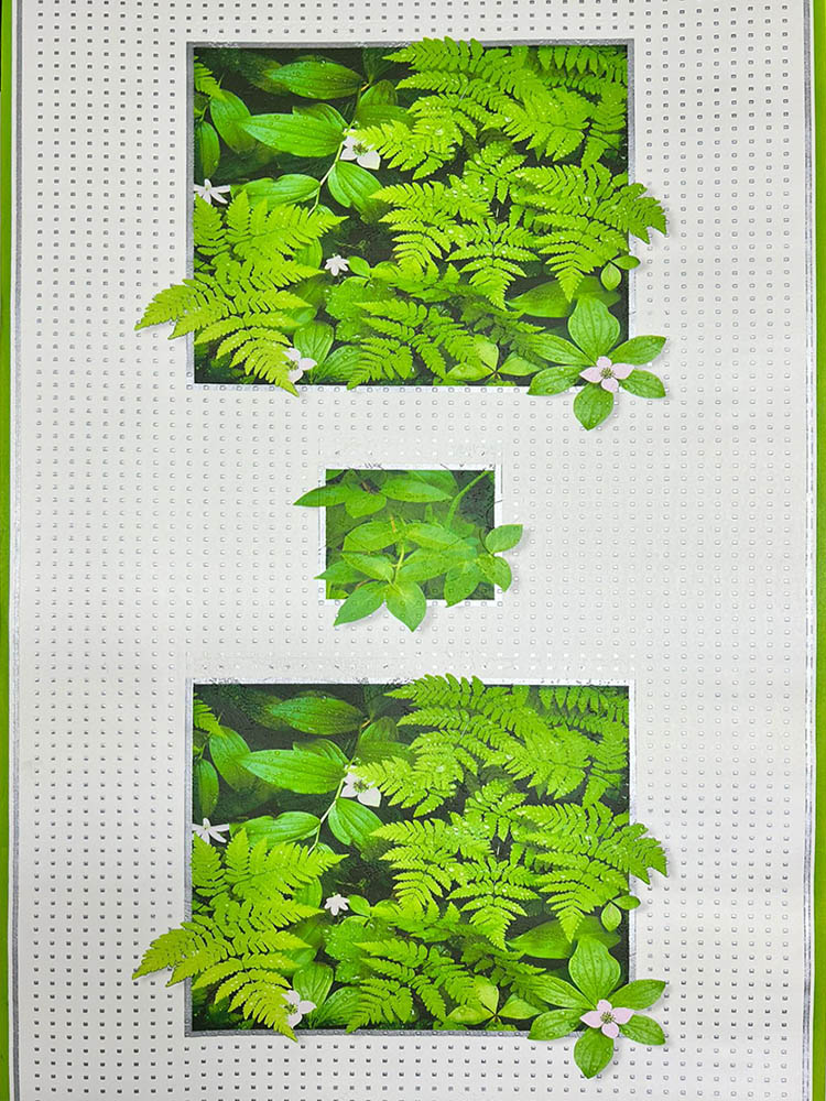 Beyaz Yesil 3D Yaprak Desen Ucuz Duvar Kagidi 53013 15263 1Jpg