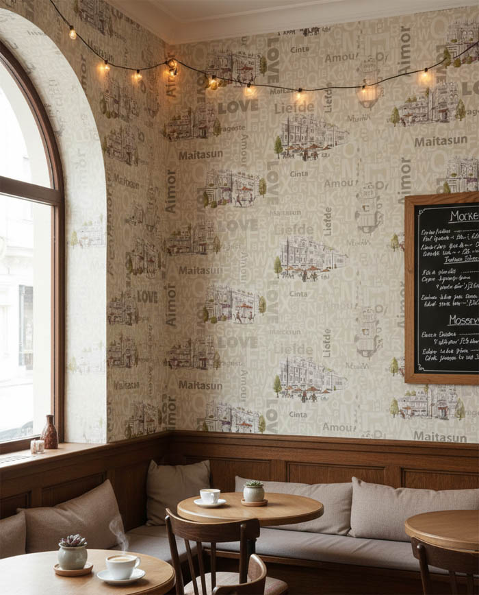 Cafe Harfli Sehirli Krem 16 M2 Duvar Kagidi 10362 1 Resim 15268Jpg