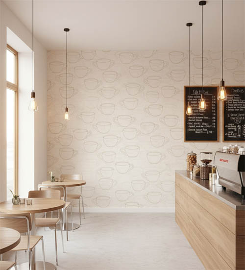 Cafe Tarzi Krem Fincanli Ucuz Duvar Kagidi 53701 Resim 1429Jpg