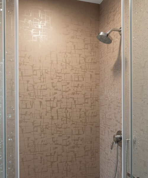 Cizgili Parlak Desenli Kahverengi Banyo Mutfak Duvar Kagidi Resim 15196Jpg