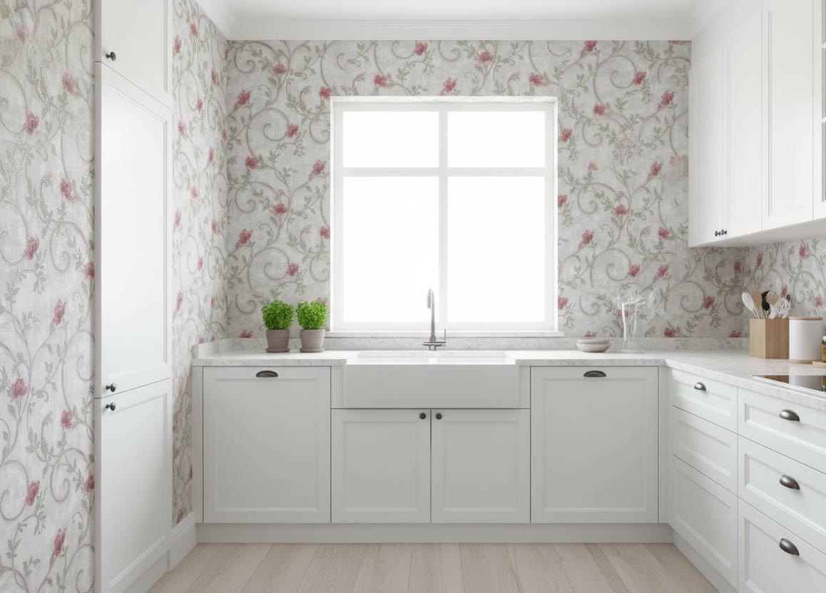 Gri Cicek Desen Dokulu 16 M2 Duvar Kagidi 92173 Resim3 1519Jpg