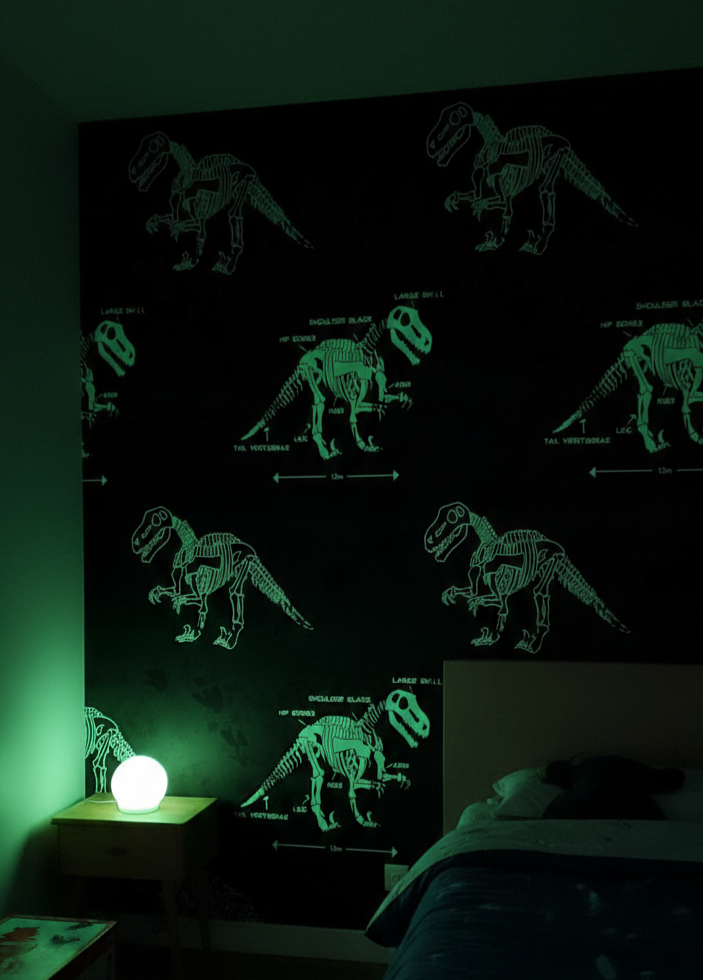Karanlikta Parlayan Dinozorlu Cocuk Odasi Duvar Kagidi 53152 15264 2Png