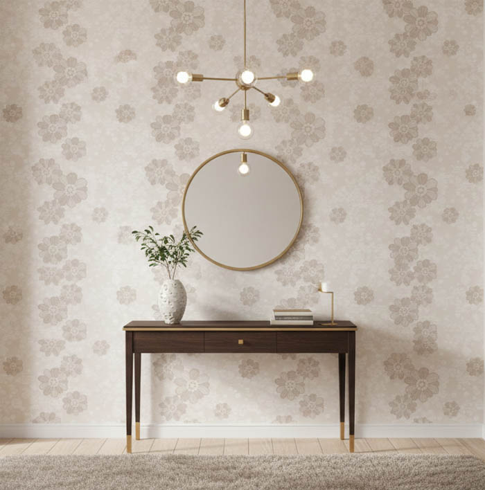 Krem Cicekli 16 M2 Duvar Kagidi 771031 Resim 1486Jpg