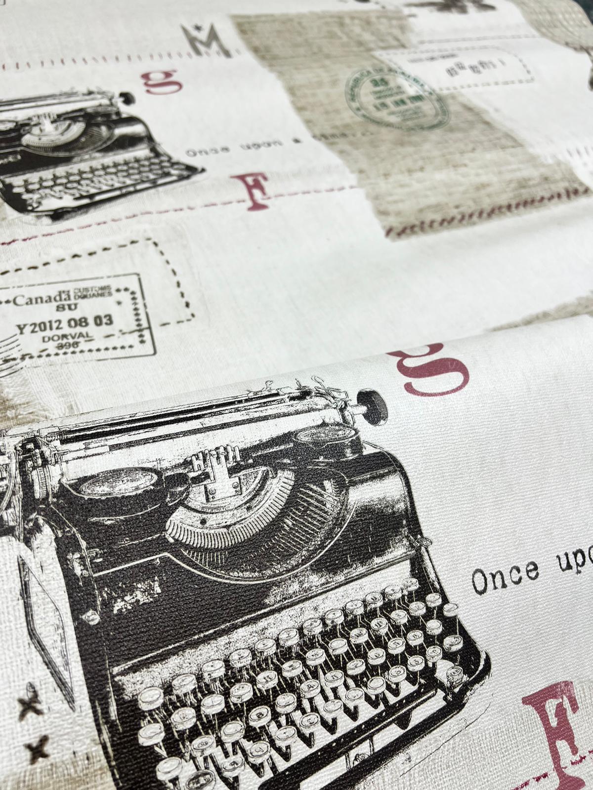 Krem Retro Daktilo Ve Posta Desenleri 16 M2 Duvar Kagidi 15269 4Jpg