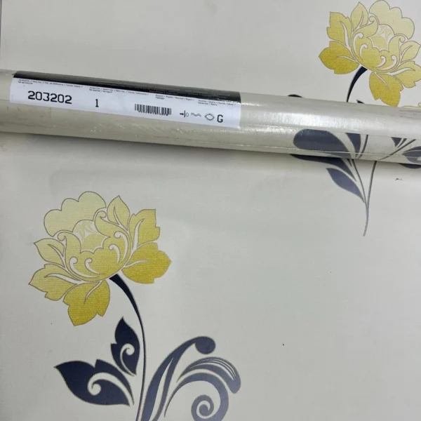 Krem Sari Cicek Desen Duvar Kagidi 2032021 12542 1Webp