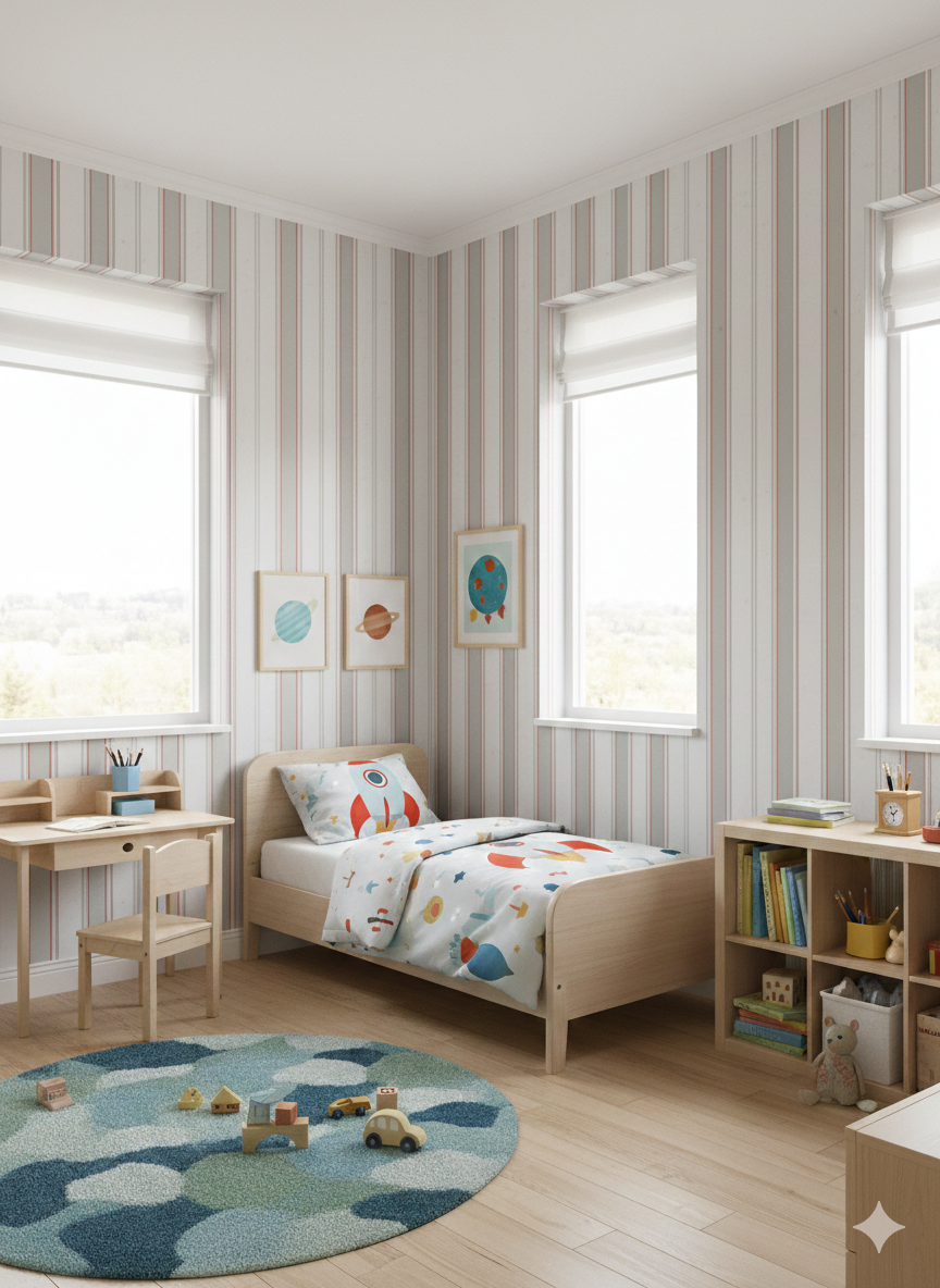 Krem Turuncu Cizgi Desen Ucuz Duvar Kagidi 53727 Resim2 1376Png