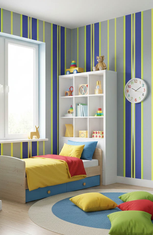 Mavi Yesil Fosforlu Serit Ucuz Duvar Kagidi 78238 Resim2 1362Jpg