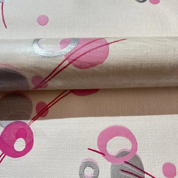 Pembe Geometrik Desen Ucuz Duvar Kagidi 222 7086 1Webp
