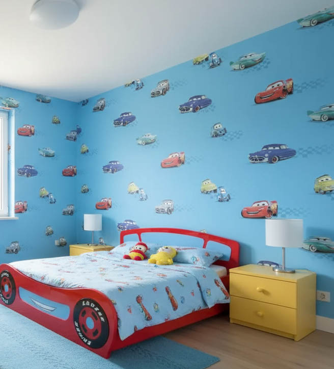 Simsek Mcqueen Arabalar Cocuk Odasi 16 M2 Duvar Kagidi 1021 1 Resim 1492Jpg