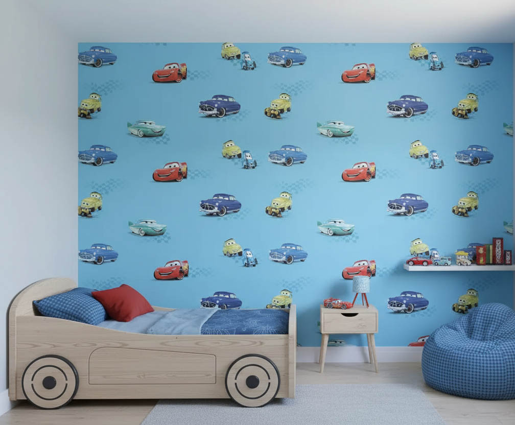 Simsek Mcqueen Arabalar Cocuk Odasi 16 M2 Duvar Kagidi 1021 1 Resim3 1492Jpg