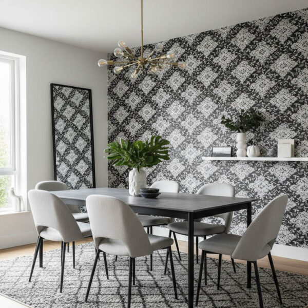 Siyah Damask Desen 16 M2 Duvar Kagidi 96722 Resim 1470Jpg