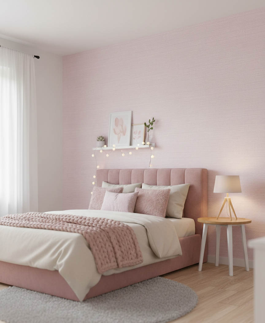 Soft Pembe Dikey Cizgili 16 M2 Duvar Kagidi 55235 Resim2 1465Jpg
