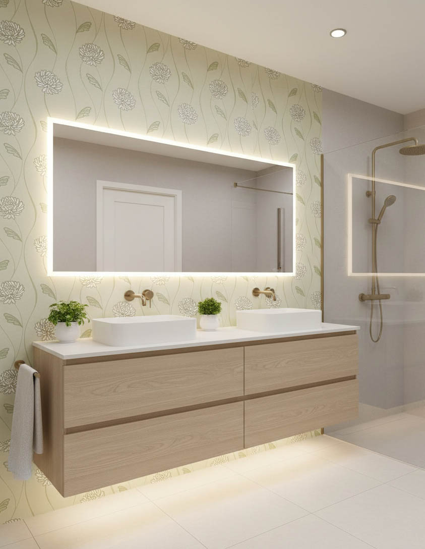 Yesil Cicekli Hafif Simli Duvar Kagidi 670219 Resim7 6696Jpg