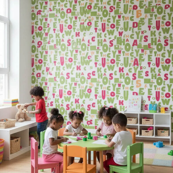 Yesil Kirmizi Harfler 16 M2 Duvar Kagidi 81362 Resim 1515Jpg